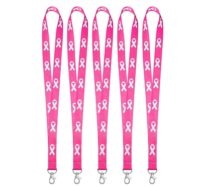 GO PINK - Pink Ribbon Lanyard