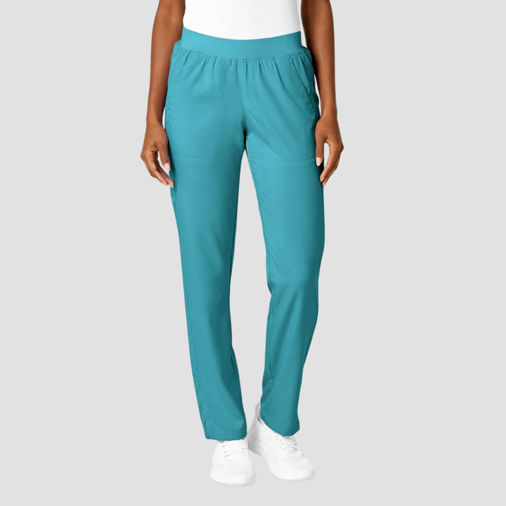 5419 - Womens Wonderwink Pro Knit Waist Scrub Pant - Teal - XXS | L | XL | 2XL | 5XL