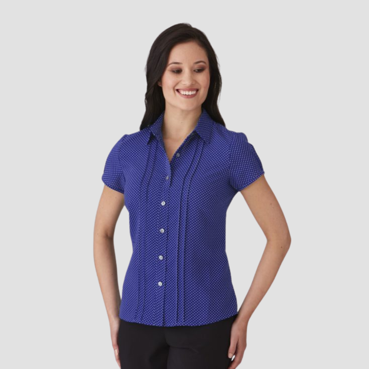 2173 - Womens City Collection Spot Short Sleeve Top