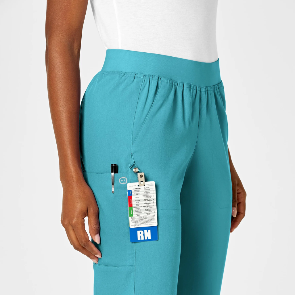 5419 - Womens Wonderwink Pro Knit Waist Scrub Pant - Teal - XXS | L | XL | 2XL | 5XL