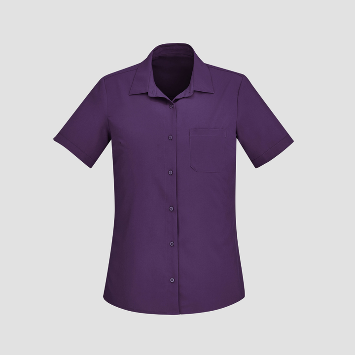 CS947LS - Womens Fashion Biz Florence Plain Short Sleeve Shirt