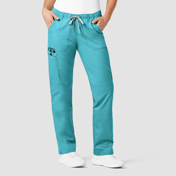 504 - Womens Wonderwork Cargo Scrub Pant - Teal - XXS | XS | M | L