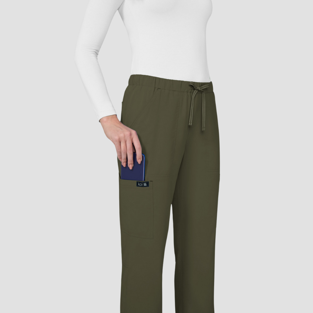 731 - Womens Koi Holly Olive Scrub Pant - M | XL | 2X | 3X