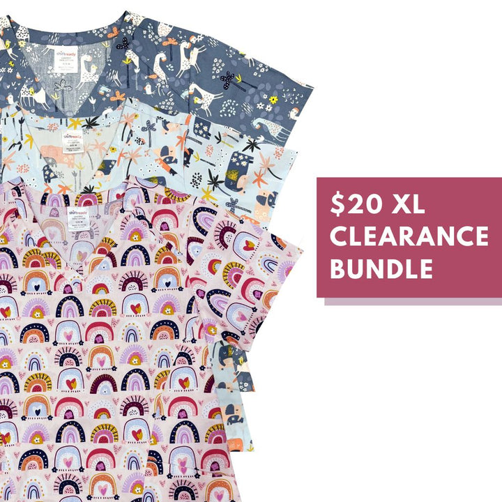 $20 XL Scrub Top Clearance Bundle