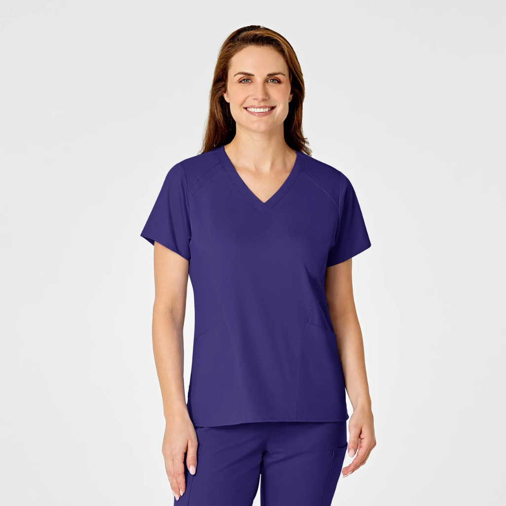 6319 - Womens Wonderwink Pro Scrub Top - Grape - 3XL | 5XL
