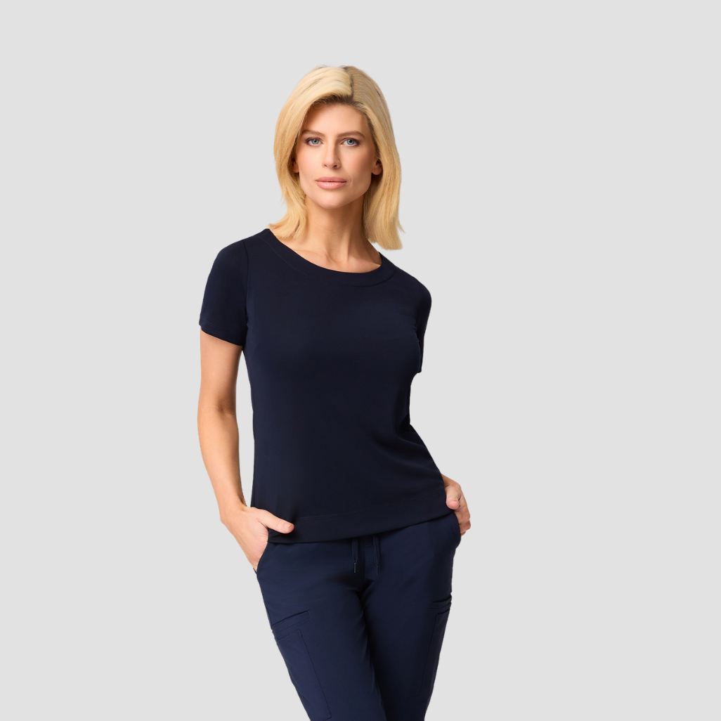 2291 - Womens City Collection Smart Knit Short Sleeve Top