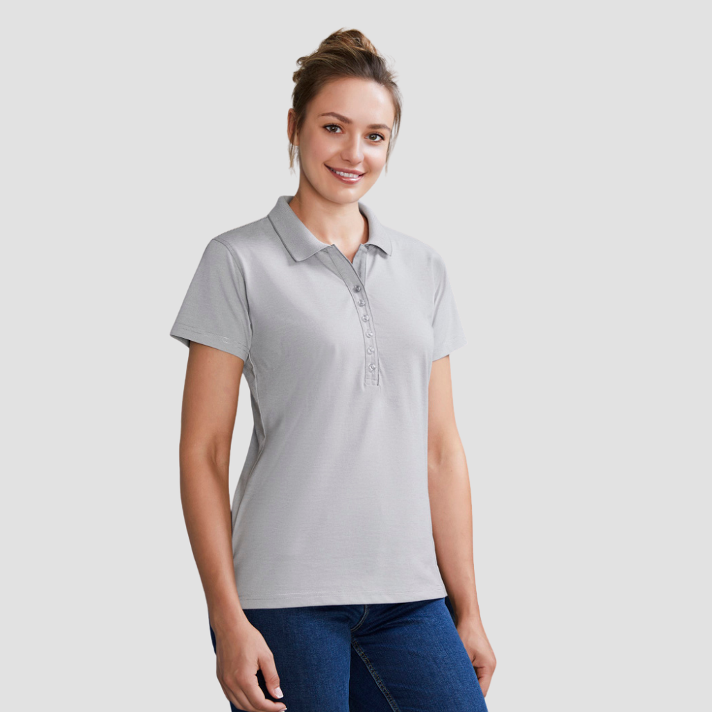 P501LS - Womens Fashion Biz Shadow Short Sleeve Polo