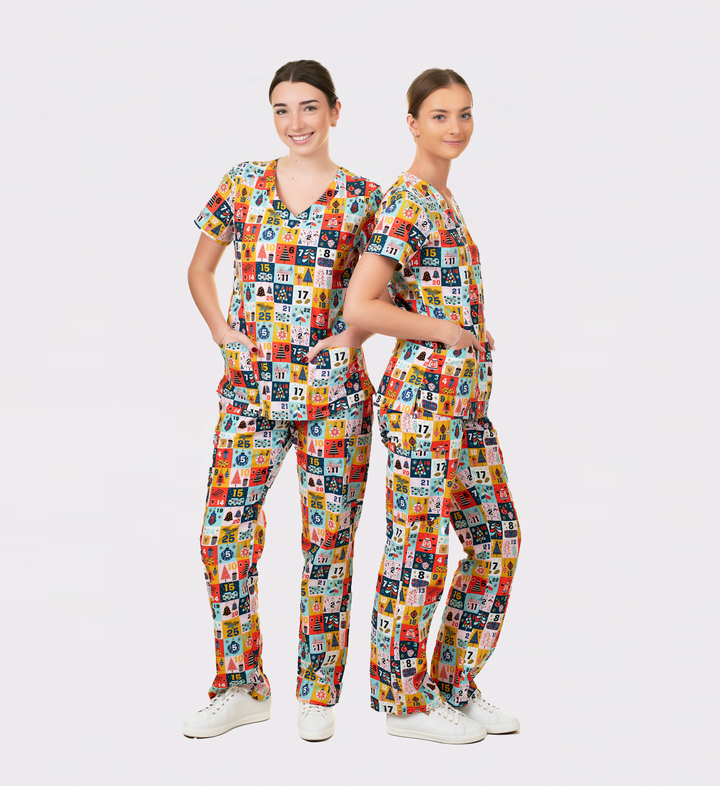 Shiftready Christmas Scrub Set - Advent Calendar