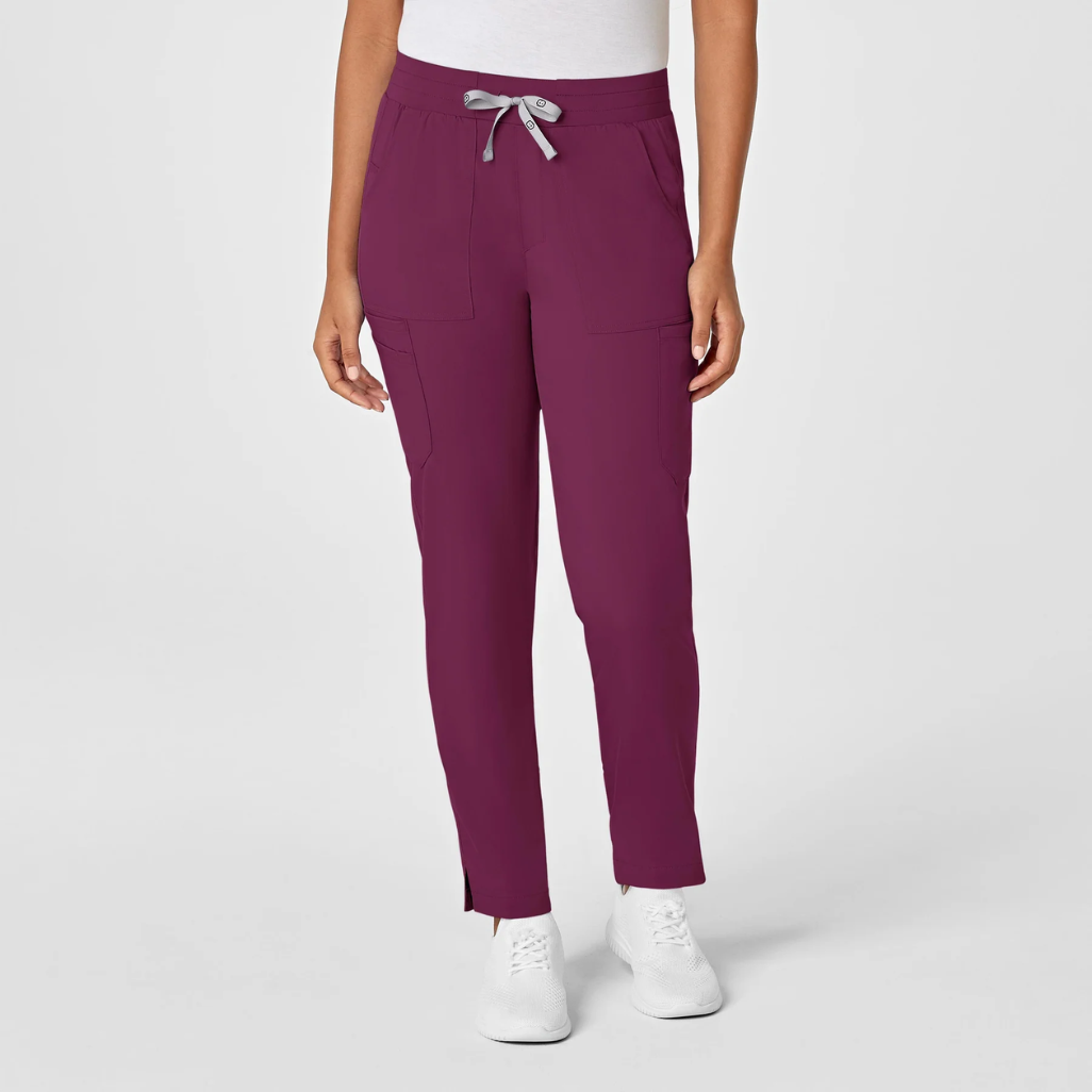 5519 - Womens Wonderwink Pro Slim Leg Cargo Pant - Wine - 2XS | XS |2XL | 5XL