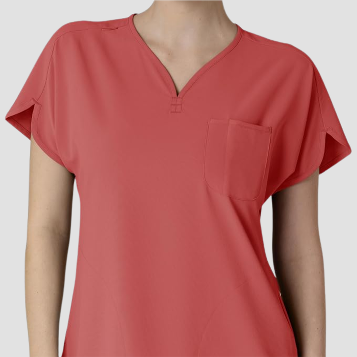 6634 - Womens Wink Renew Dolman Scrub Top Mineral Red - XS