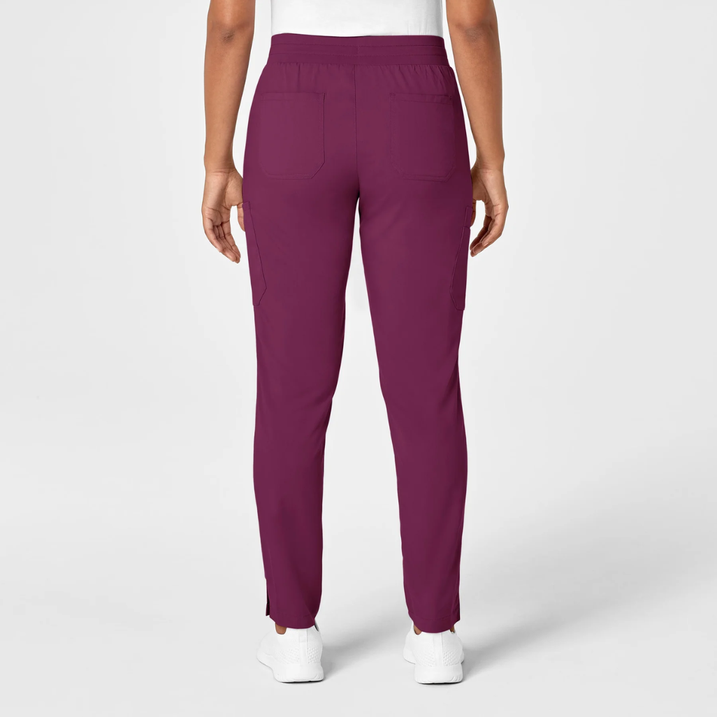 5519 - Womens Wonderwink Pro Slim Leg Cargo Pant - Wine - 2XS | XS |2XL | 5XL
