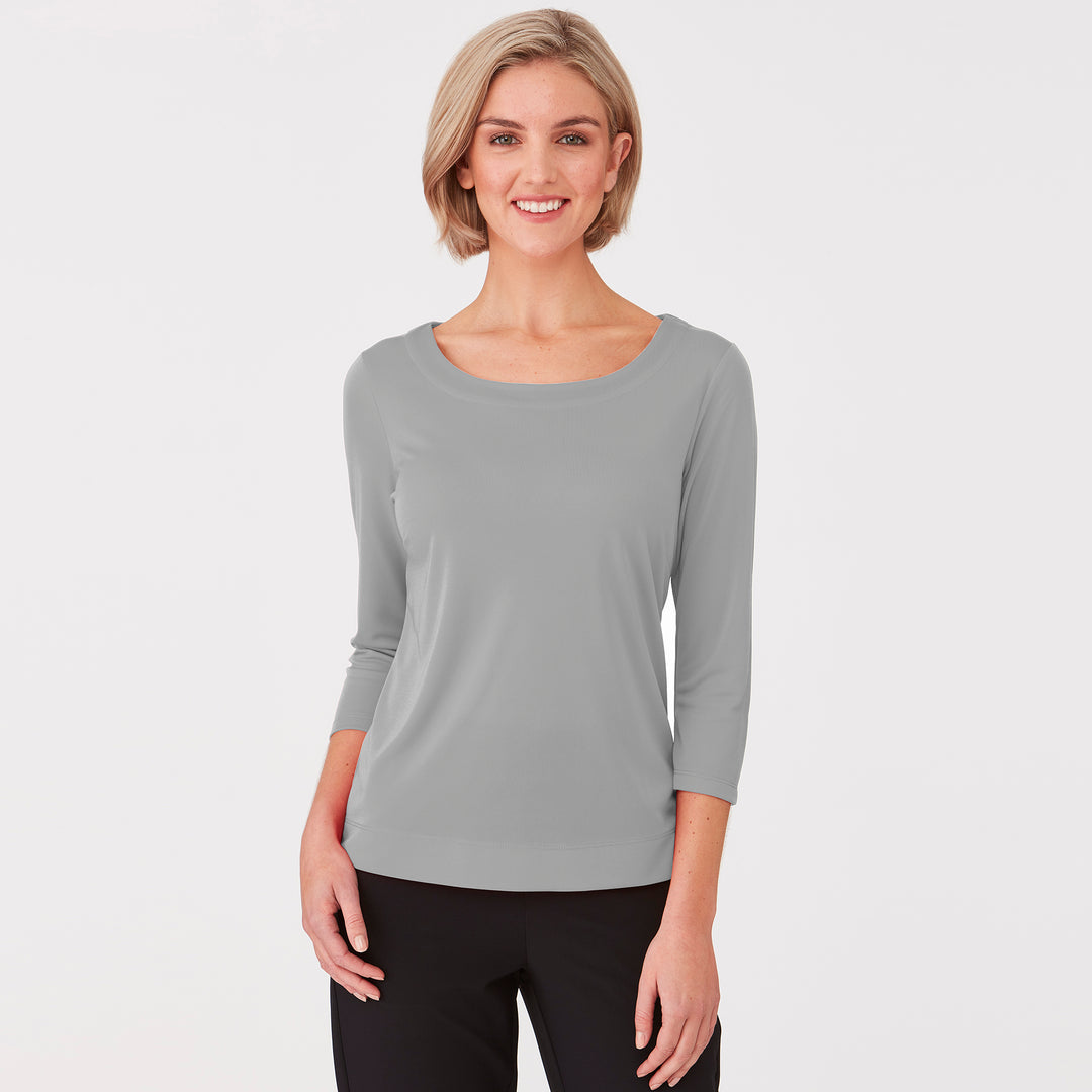 2290 - Womens City Collection Smart Knit 3/4 Sleeve Top