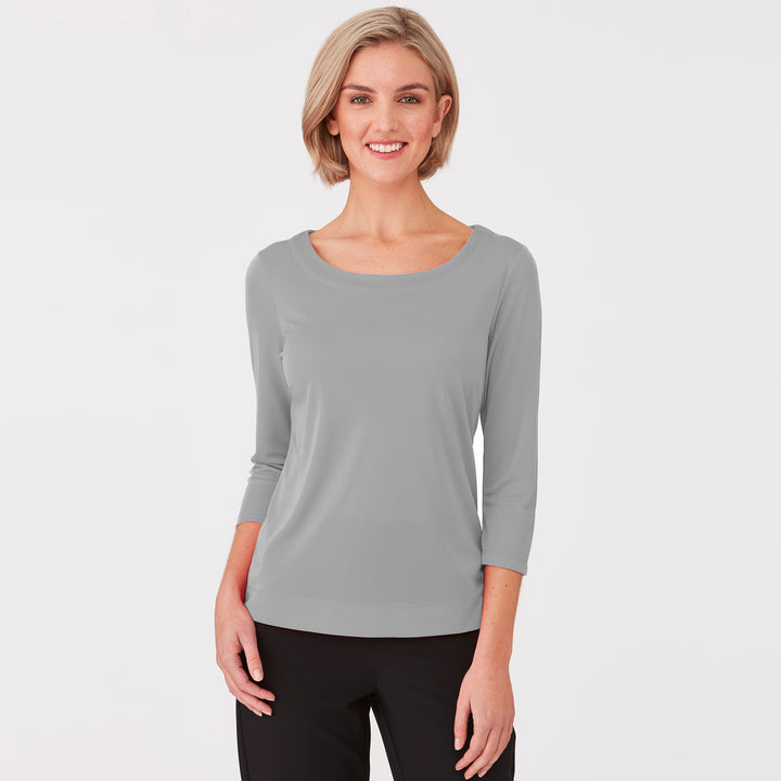 2290 - Womens City Collection Smart Knit 3/4 Sleeve Top
