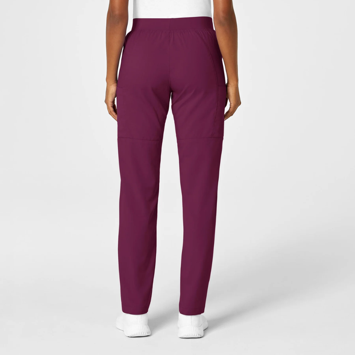 5419 - Womens Wonderwink Pro Knit Waist Scrub Pant - Wine - XXS | XLT | 2XL | 3XLP
