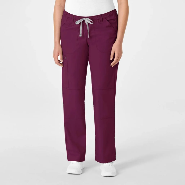 504 - Womens Wonderwork Cargo Scrub Pant - Wine - XXS | XS | S | M | XL | 2XL | 3XL