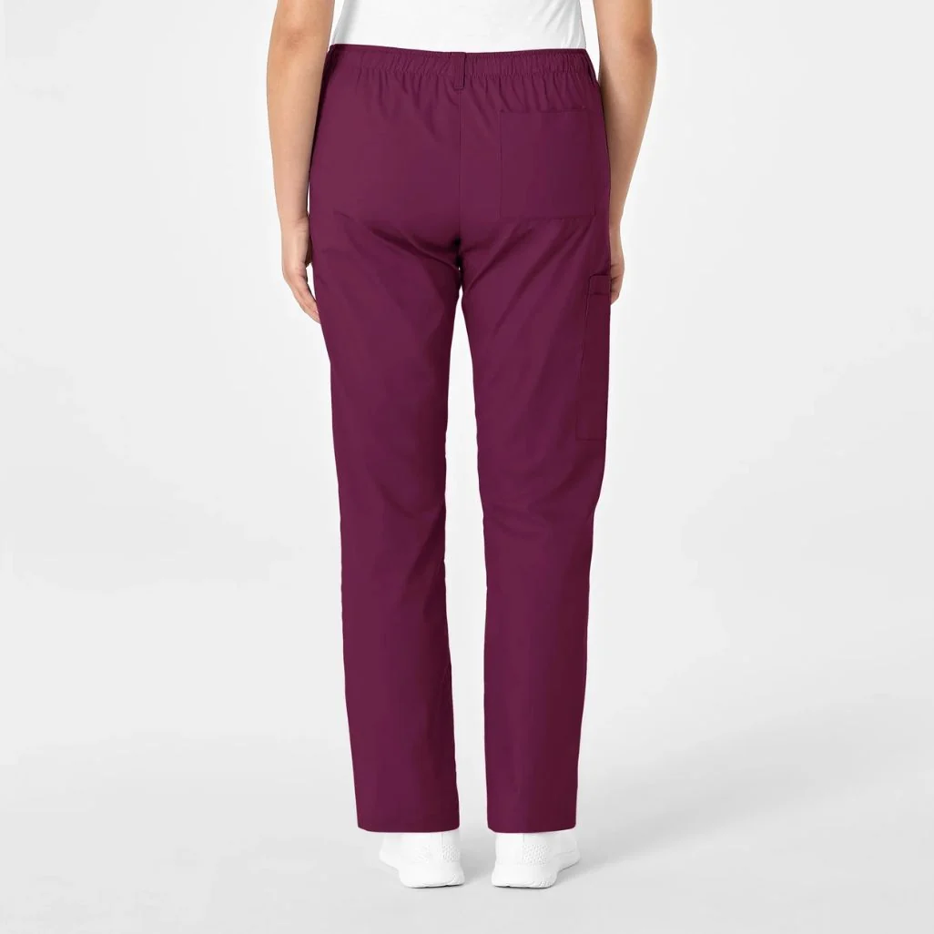 504 - Womens Wonderwork Cargo Scrub Pant - Wine - XXS | XS | S | M | XL | 2XL | 3XL