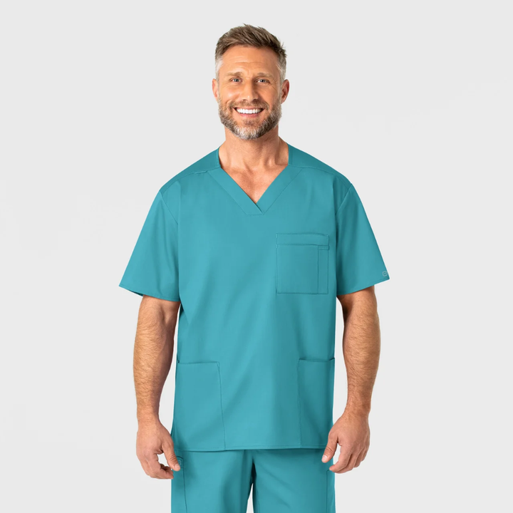 103 - Mens Wonderwork Scrub Top - Teal - XL | 2XL | 3XL | 5XL