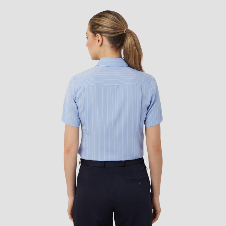 CAT48E - Womens NNT Poly Print Short Sleeve Action Back Shirt