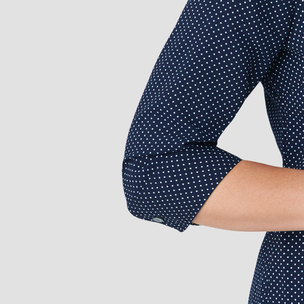 2172 - Womens City Collection Spot 3/4 Sleeve Top