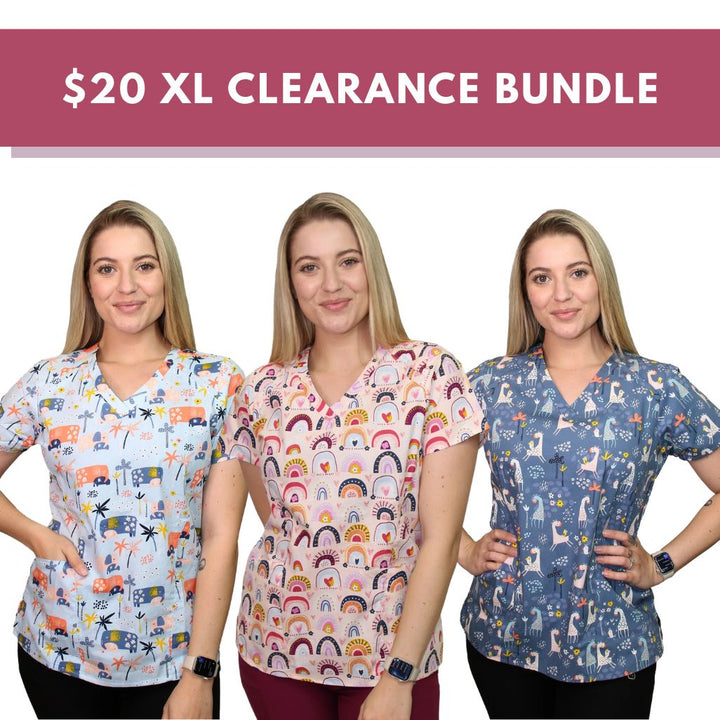 $20 XL Scrub Top Clearance Bundle