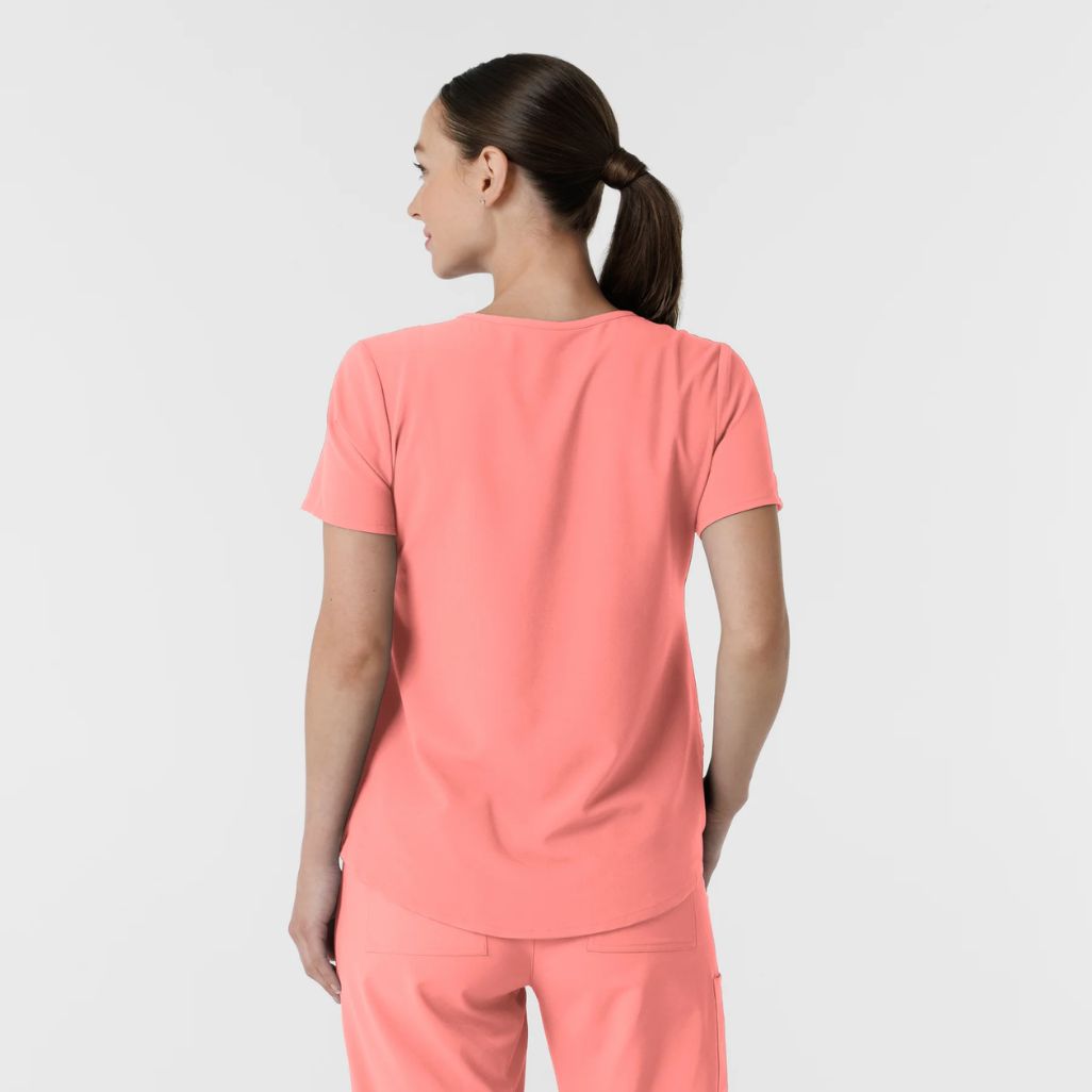 6134 - Womens Wink Renew Pink V-Neck Scrub Top - L