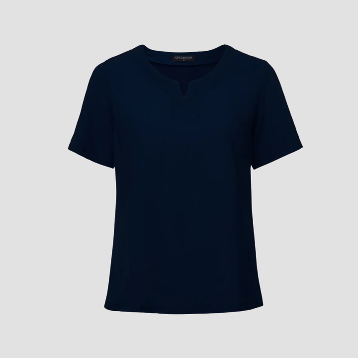 2299 - Womens City Collection Knit Woven Top