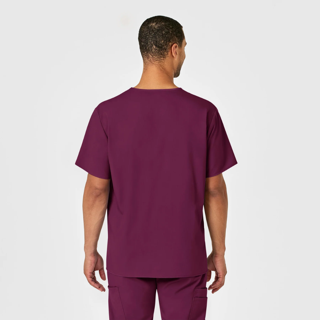 6619 - Mens Wonderwink Pro Scrub Top - Wine - L | XL | 2XL | 3XL | 4XL | 5XL