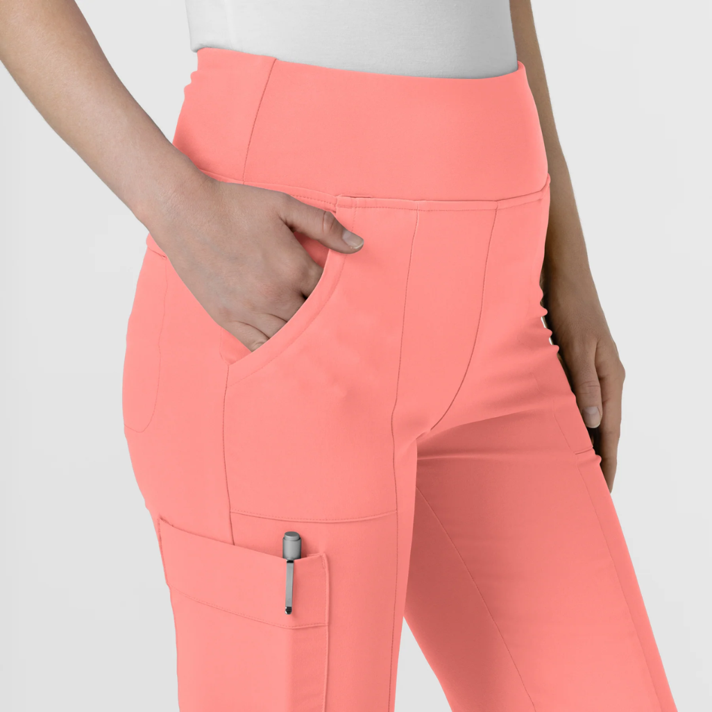 5534 - Womens Wink Renew Cargo Flare Scrub Pant Paradise Pink - XS