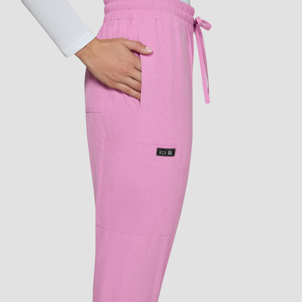 741 - Womens Koi Gemma Jogger Pant Heather Pansy - S