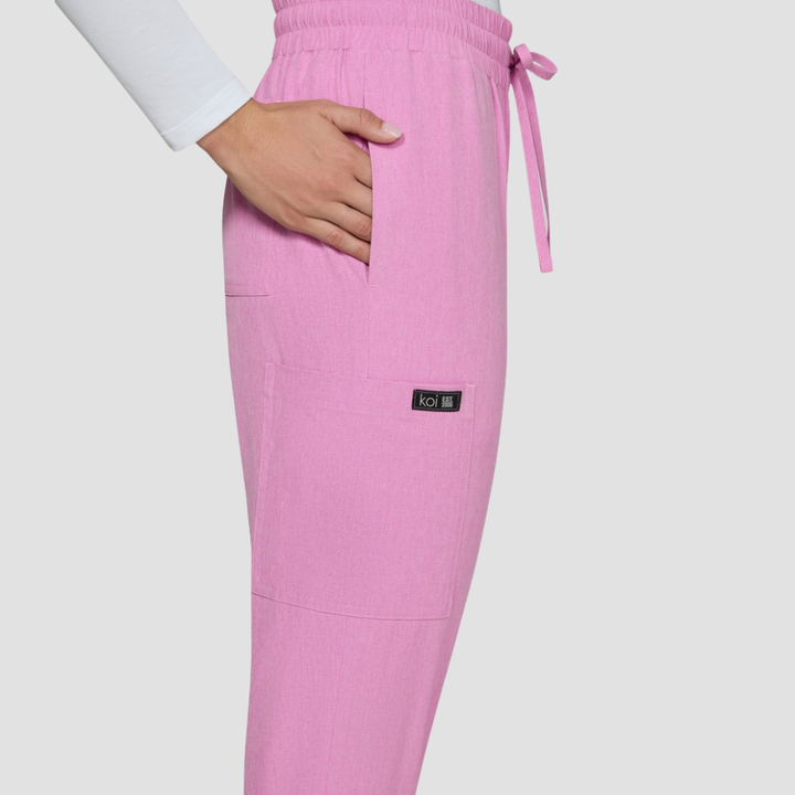 741 - Womens Koi Gemma Jogger Pant Heather Pansy - S