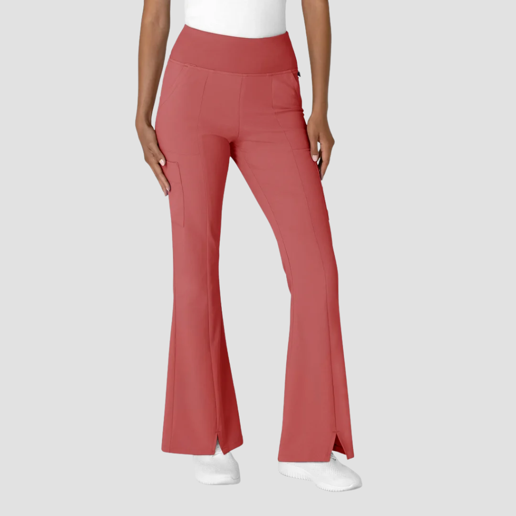 5534 - Womens Wink Renew Cargo Flare Scrub Pant Mineral Red - M