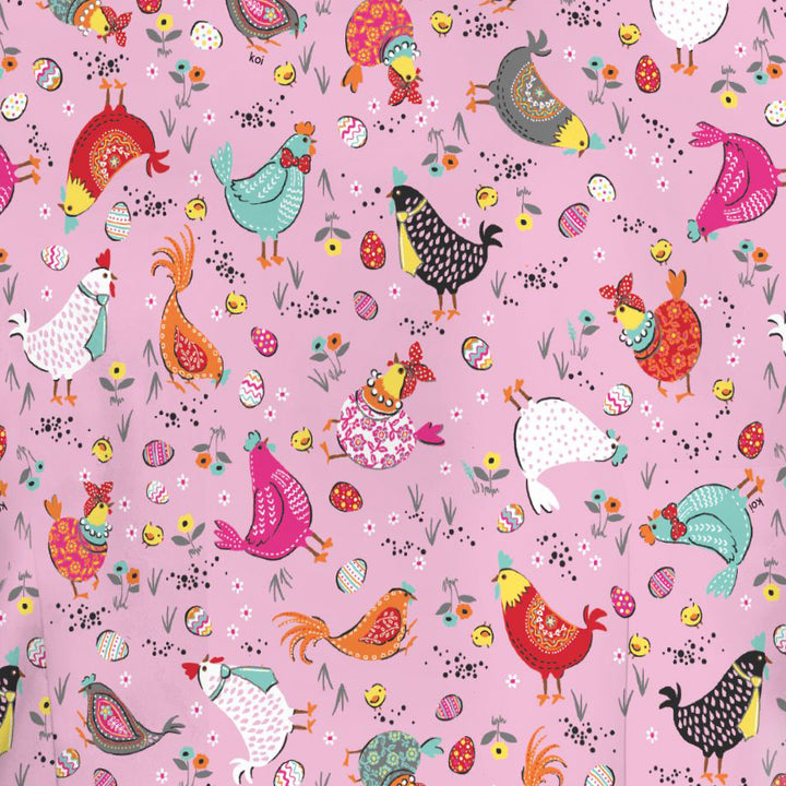 Womens Printed Scrub Top - Hen House