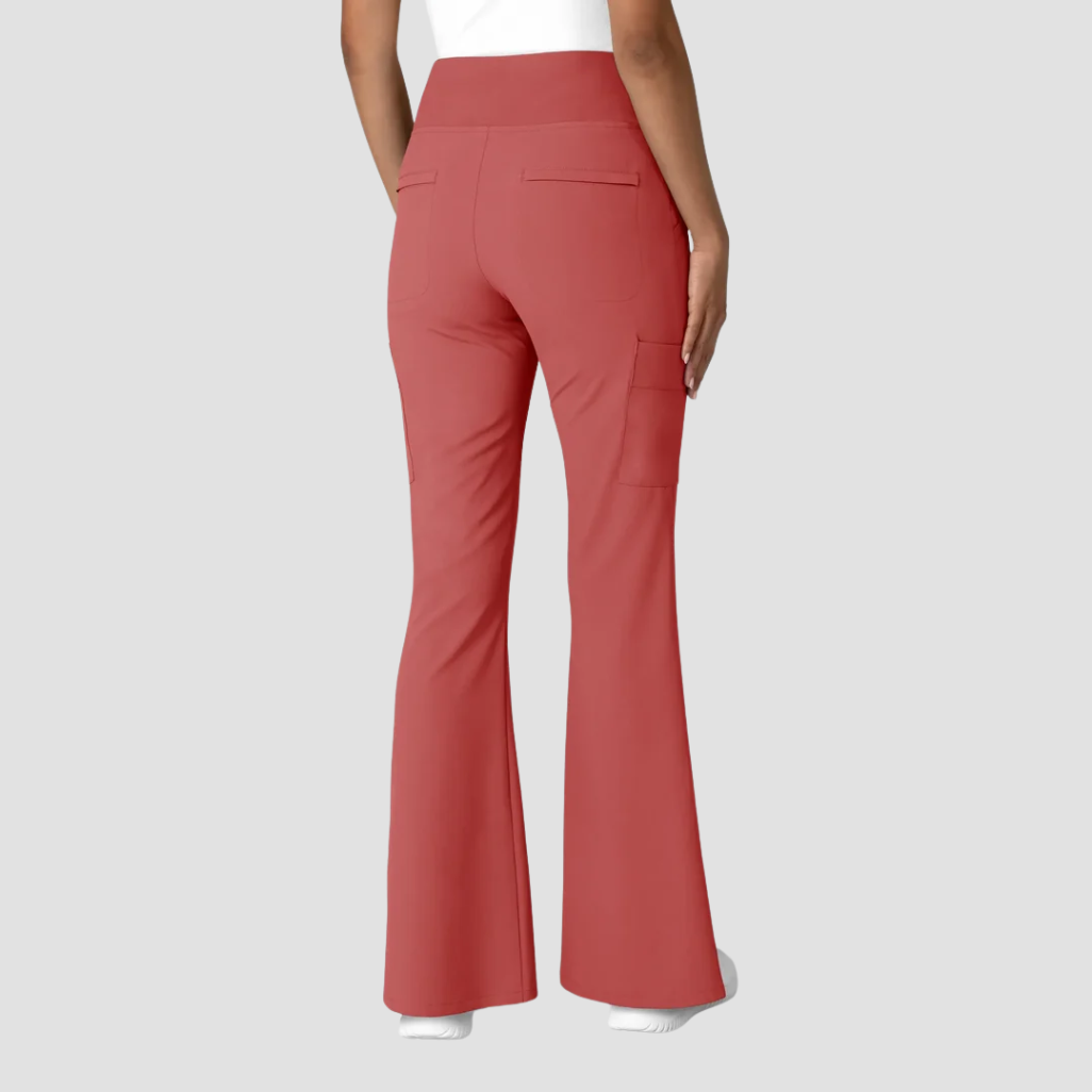 5534 - Womens Wink Renew Cargo Flare Scrub Pant Mineral Red - M