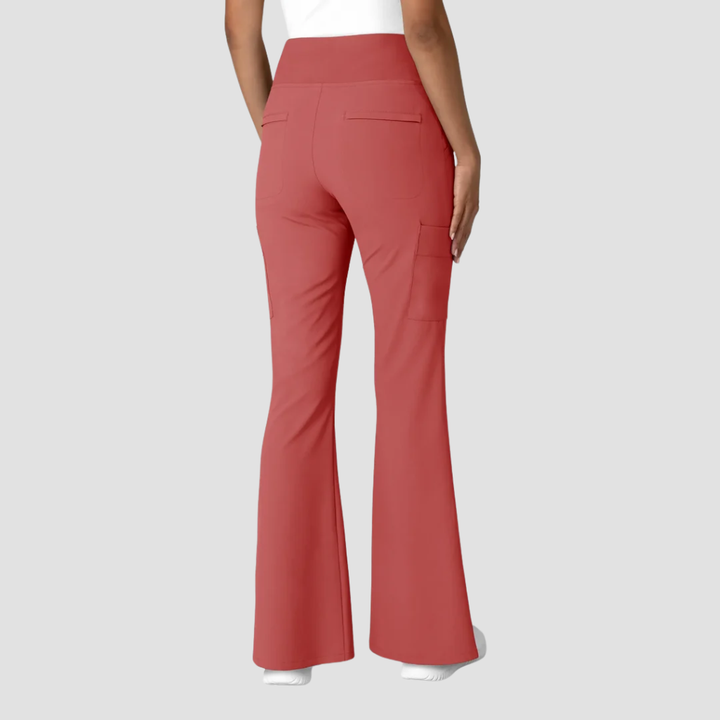 5534 - Womens Wink Renew Cargo Flare Scrub Pant Mineral Red - M