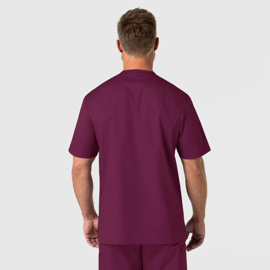 103 - Mens Wonderwork Scrub Top - Wine - XL | 2XL | 3XL