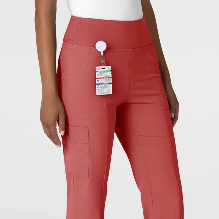 5534 - Womens Wink Renew Cargo Flare Scrub Pant Mineral Red - M
