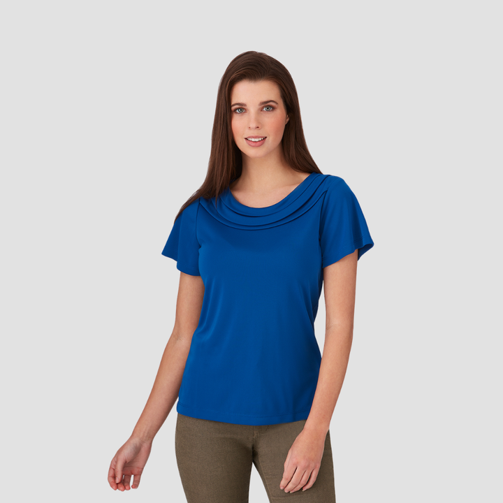2227 - Womens City Collection Eva Short Sleeve Top