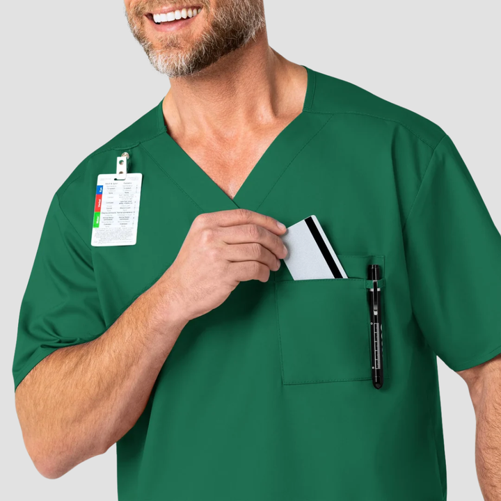 103 - Mens Wonderwork Scrub Top - Hunter - XS | S | M| L | XL | 2XL | 3XL