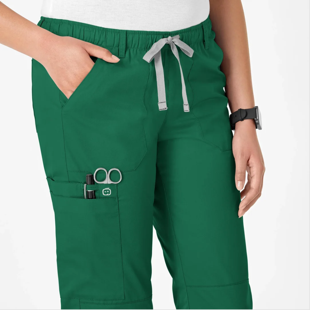 504 - Womens Wonderwork Cargo Scrub Pant - Hunter - XXS