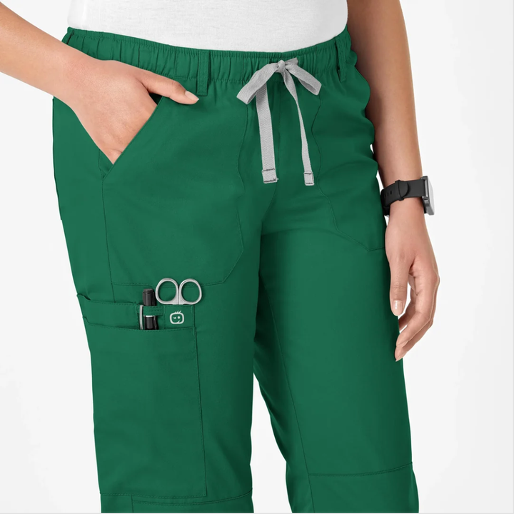 504 - Womens Wonderwork Cargo Scrub Pant - Hunter - XXS