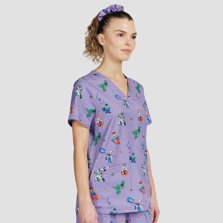 Womens Dr Woof Disney &amp; Pixar’s Toy Story You’ve got a Friend Scrub Top
