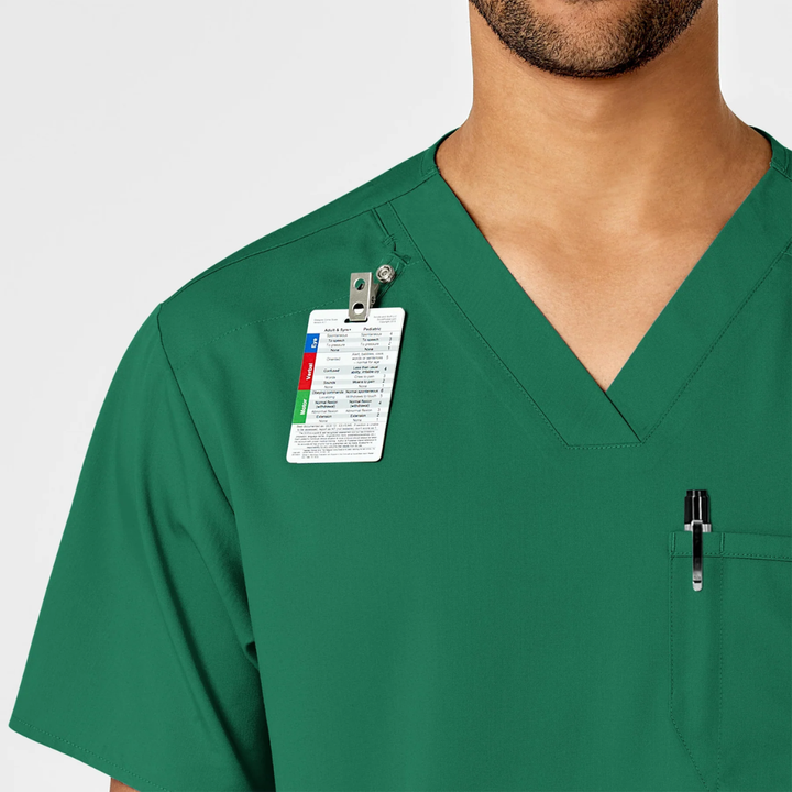 6619 - Mens Wonderwink Pro Scrub Top - Hunter- XL | 2XL | 3XL | 4XL | 5XL