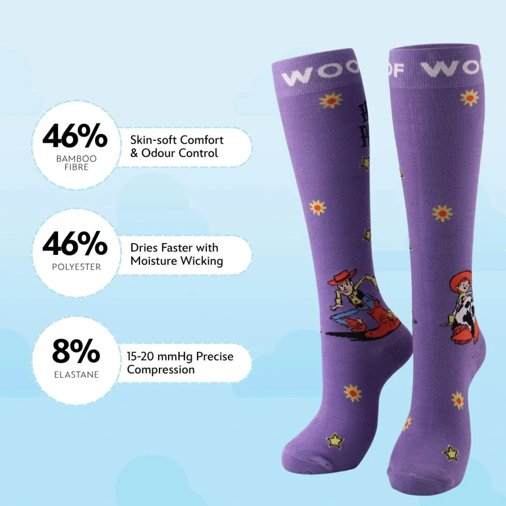 Dr Woof Disney &amp; Pixar’s Howdy Partner Bamboo Compression Socks