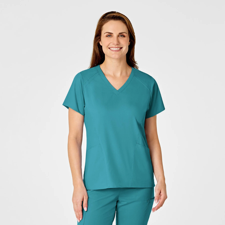 6319 - Womens Wonderwink Pro Scrub Top - Teal - XXS