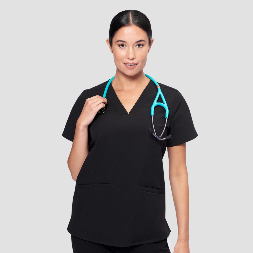 Womens Dr Woof 3-Pocket Scrub Top