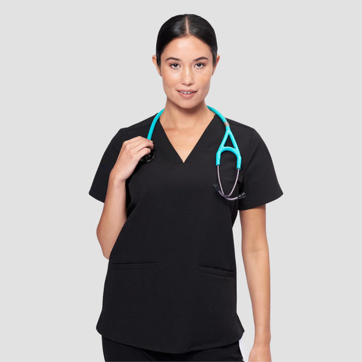 Womens Dr Woof 3-Pocket Scrub Top