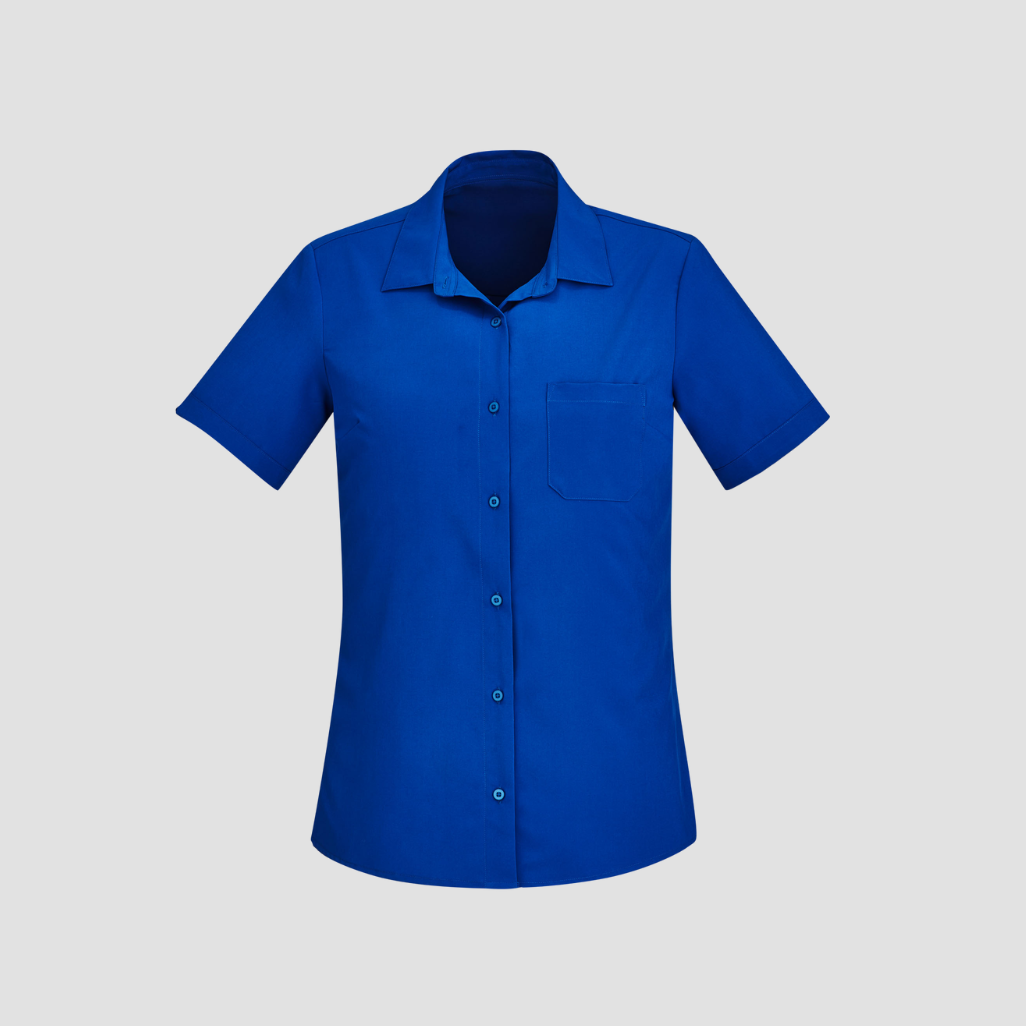 CS947LS - Womens Fashion Biz Florence Plain Short Sleeve Shirt