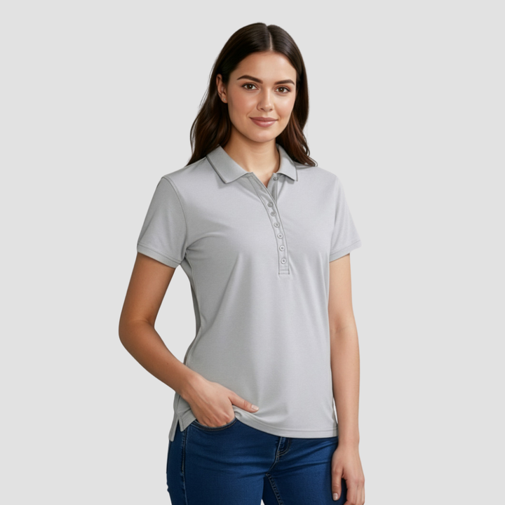 P501LS - Womens Fashion Biz Shadow Short Sleeve Polo