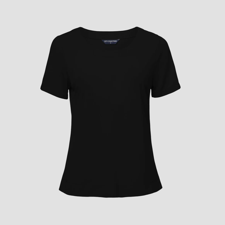 2291 - Womens City Collection Smart Knit Short Sleeve Top