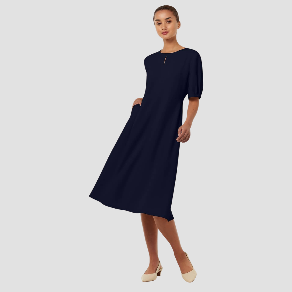 CAT6BH - Womens NNT Olivia Heavy Georgette Short Sleeve Dress